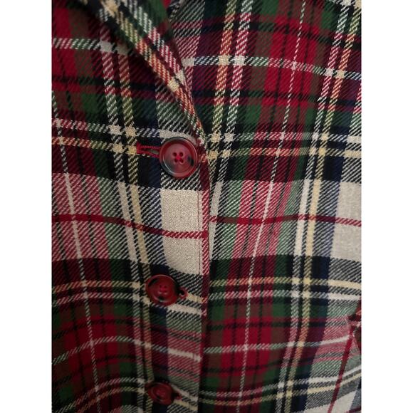 Coldwater Creek, red and beige Plaid blazer, Woman’s size petite 10 - Picture 3 of 6